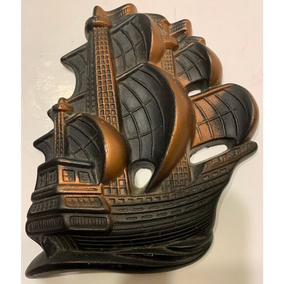 Vintage 1964 Miller Studios Chalk Ware Ship - Picture 1 of 3